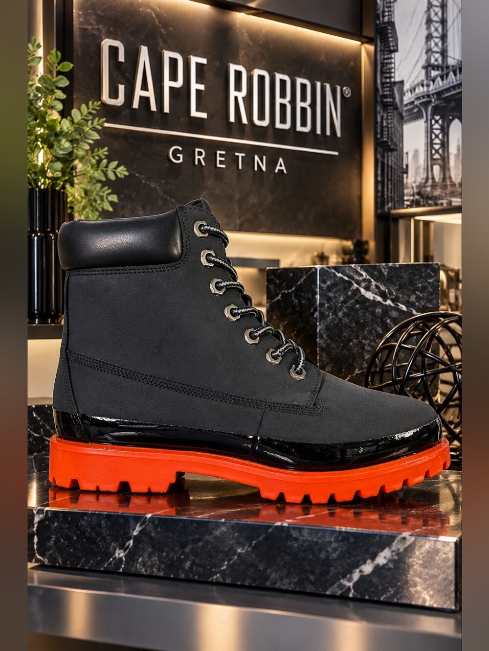 Cape Robbin “Gretna” Black & Red Combat Boots – NIB